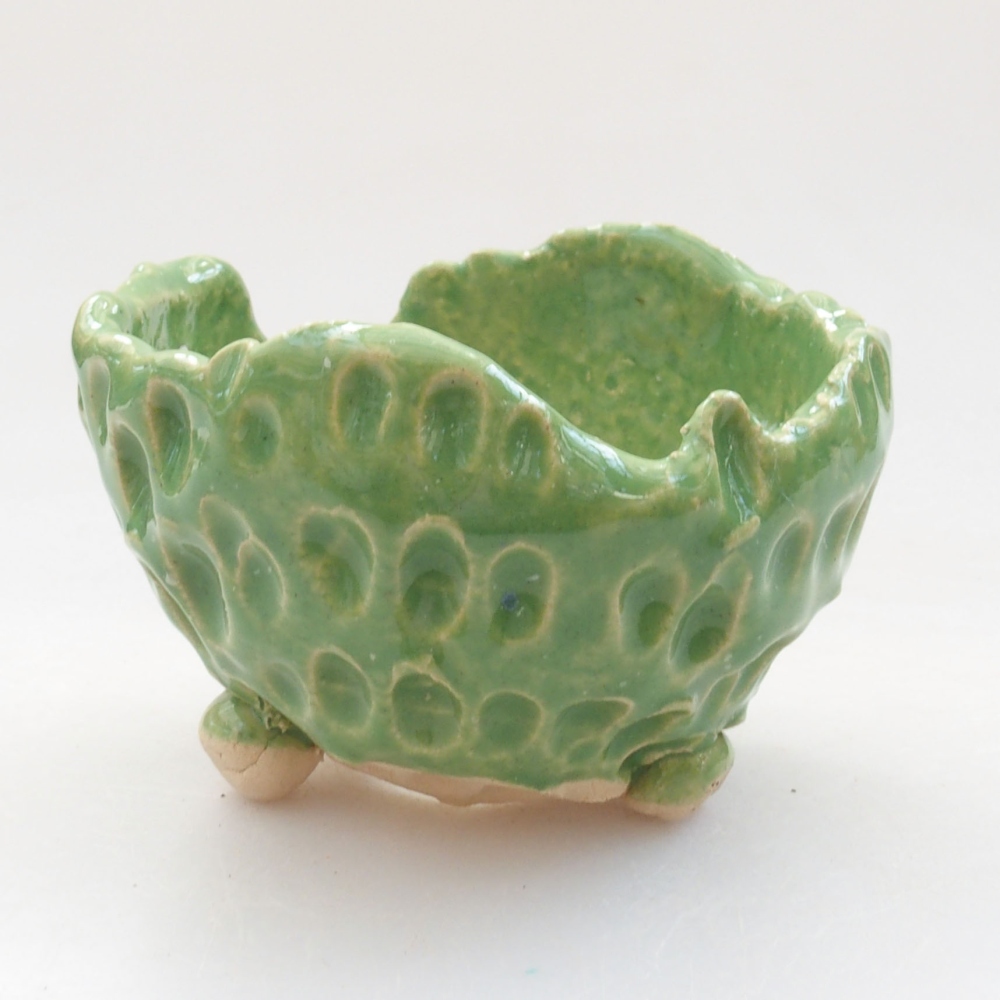 Keramická Skořápka  7 x 7 x 5 cm , barva zelená