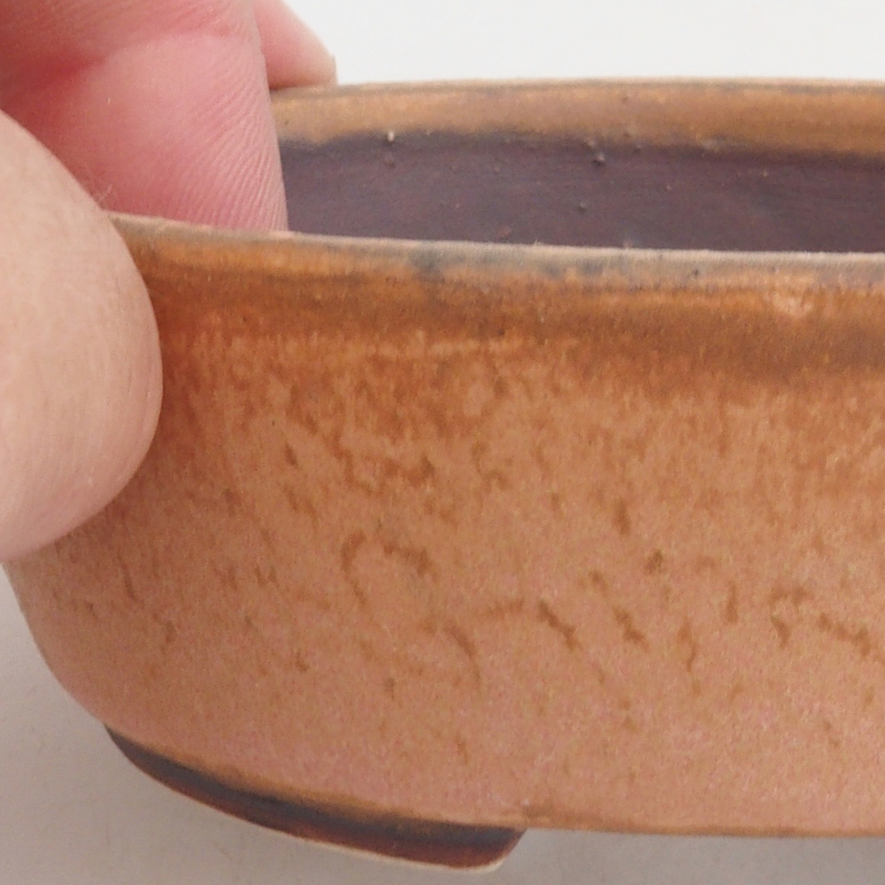 Keramická bonsai miska 9,5 x 8 x 3 cm, barva růžová