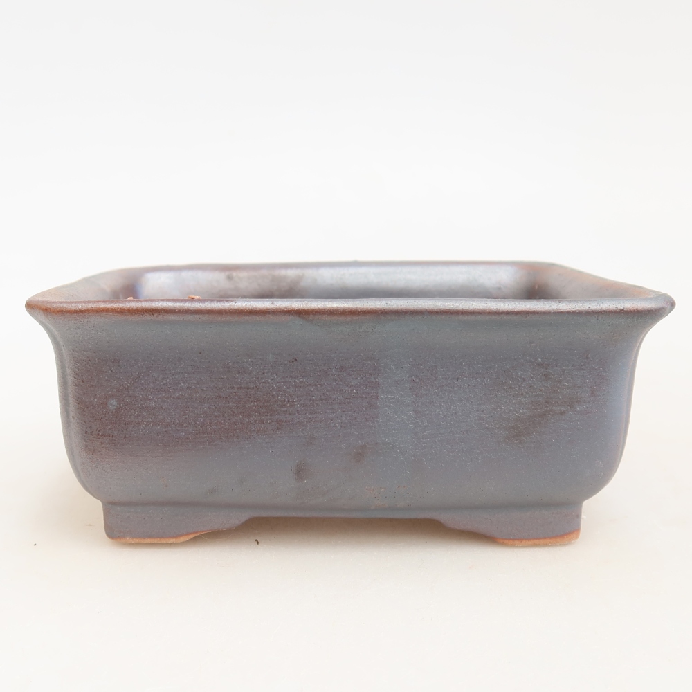 Keramická bonsai miska 12 x 10 x 5 cm, barva kovová
