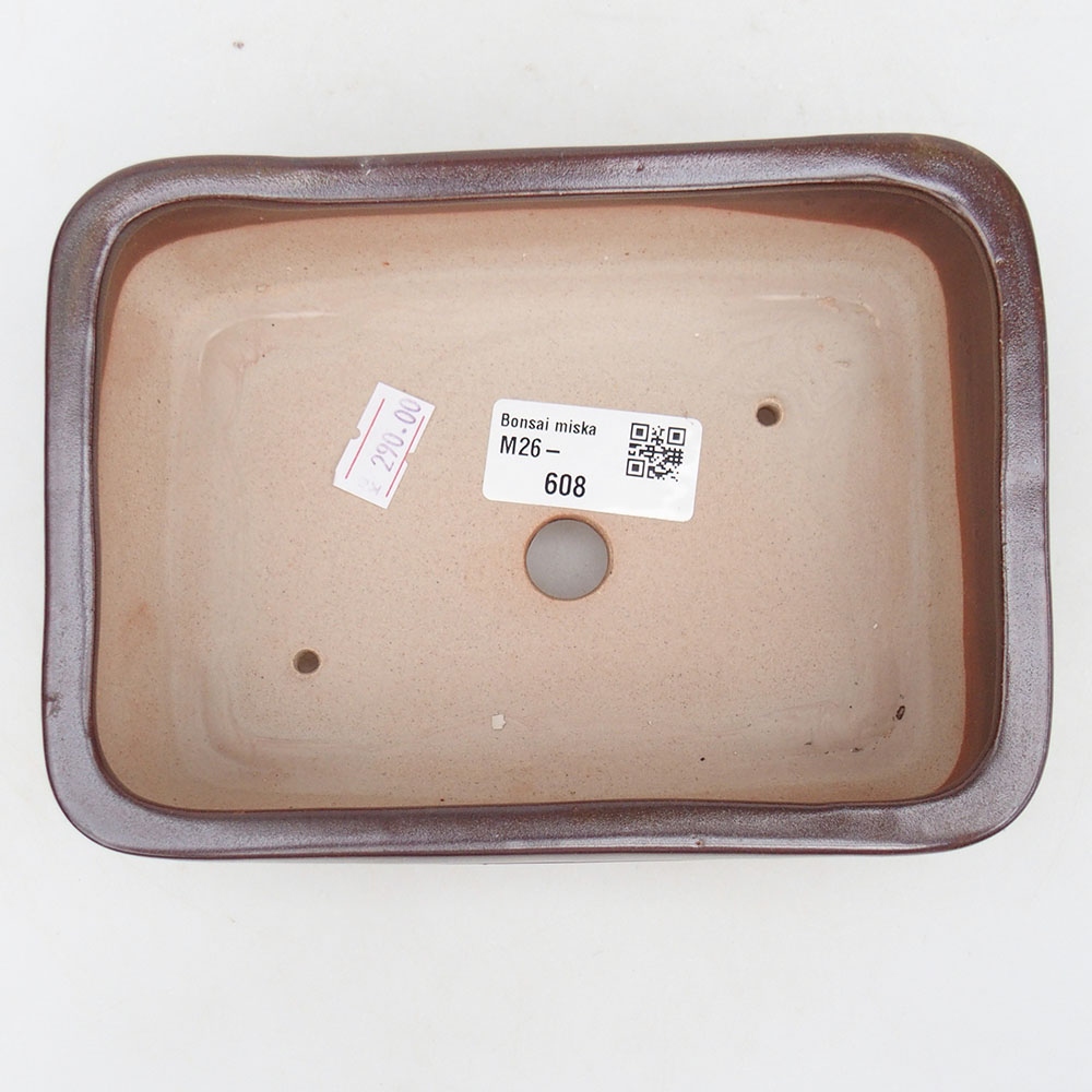 Keramická bonsai miska 17 x 12 x 5,5 cm, barva hnědá