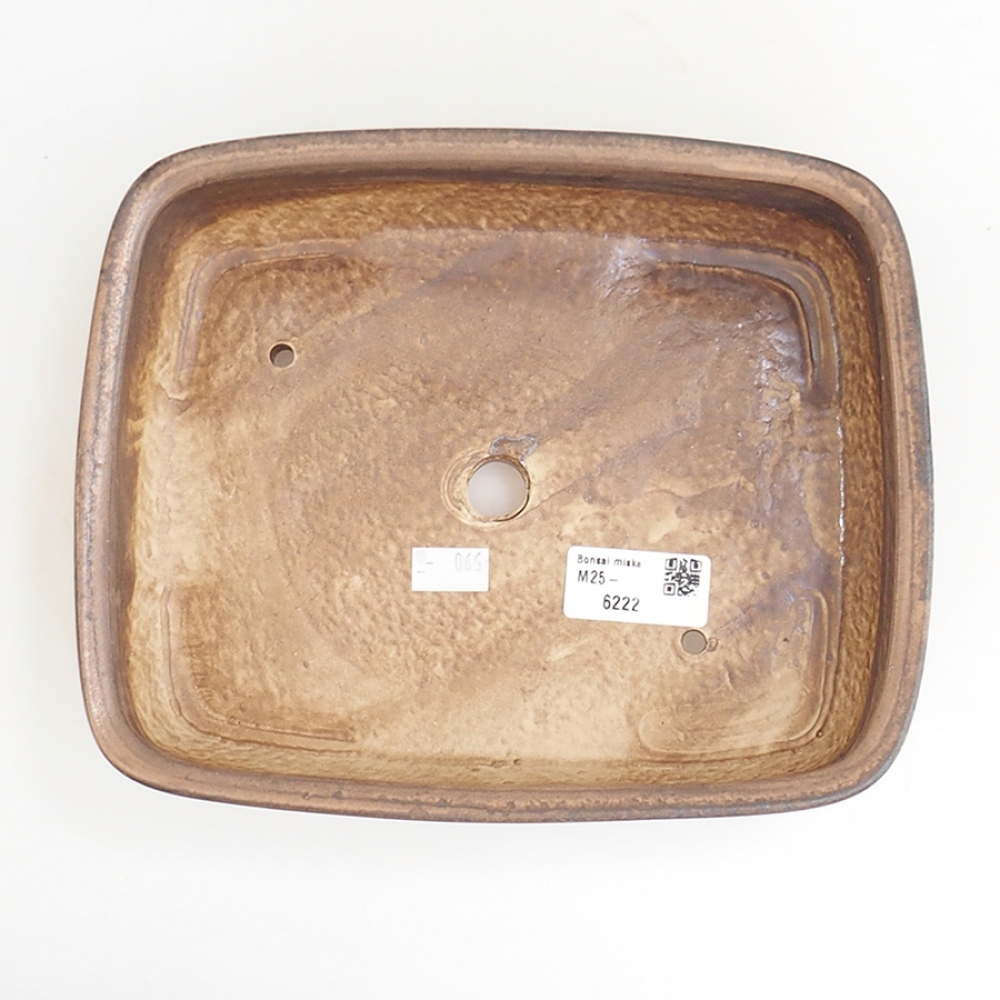 Keramická bonsai miska 21,5 x 17,5 x 5,5 cm, barva hnědá