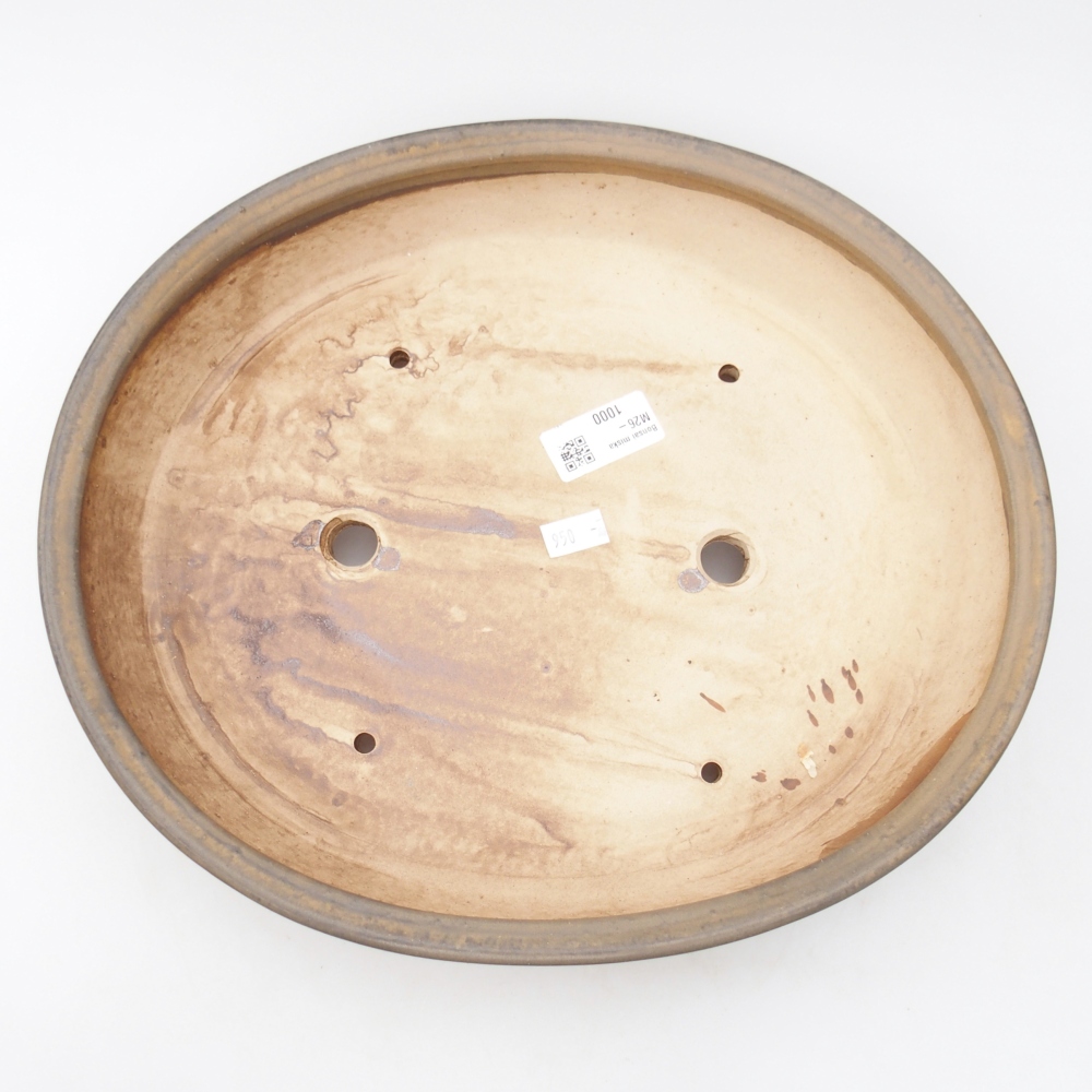 Keramická bonsai miska 31,5 x 27,5 x 6 cm, barva hnědá