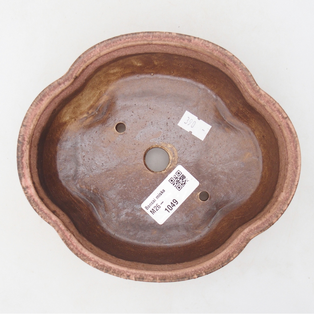 Keramická bonsai miska 17 x 15,5 x 5,5 cm, barva růžová