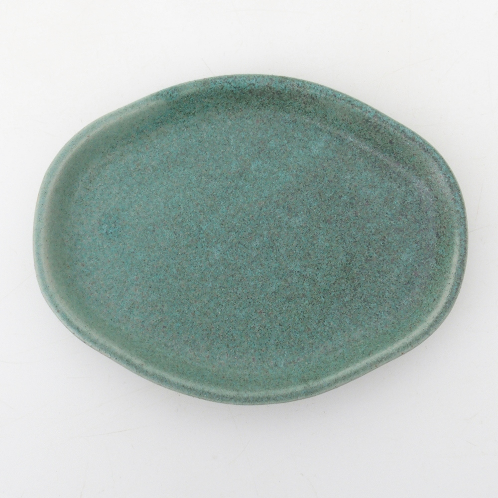 Keramická podmiska H05 -11 x 8,5 x 1 cm  - zelená