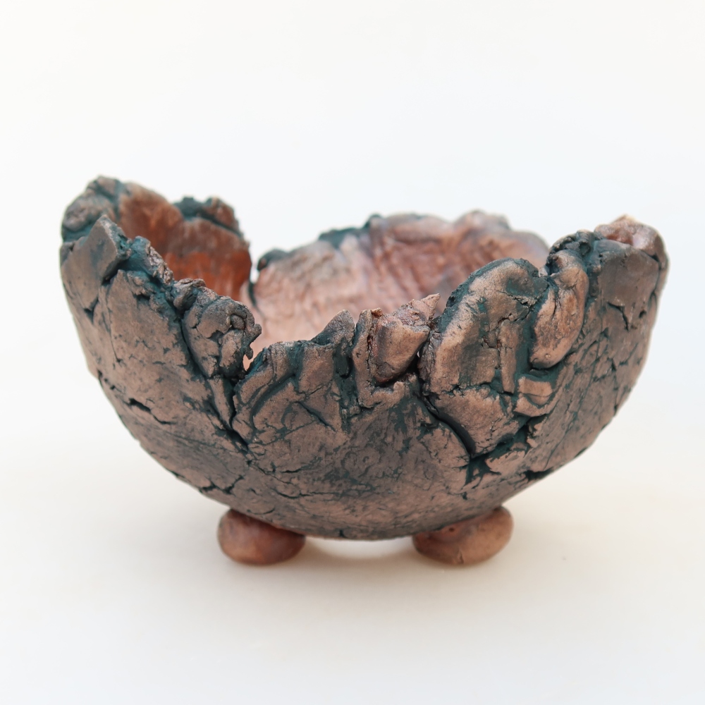 Keramická Skořápka  10,5 x 11 x 7 cm , barva zelená