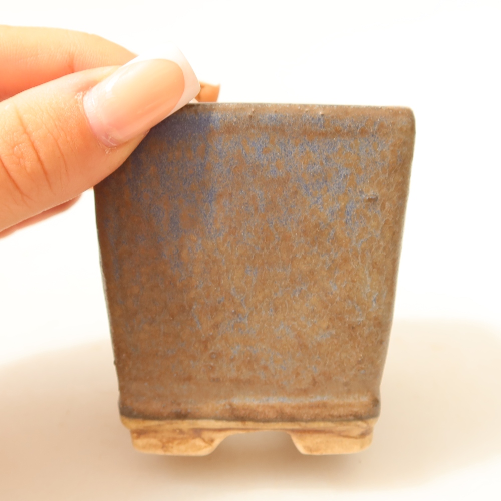 Keramická bonsai miska 6,5 x 6,5 x 7 cm, barva modrá
