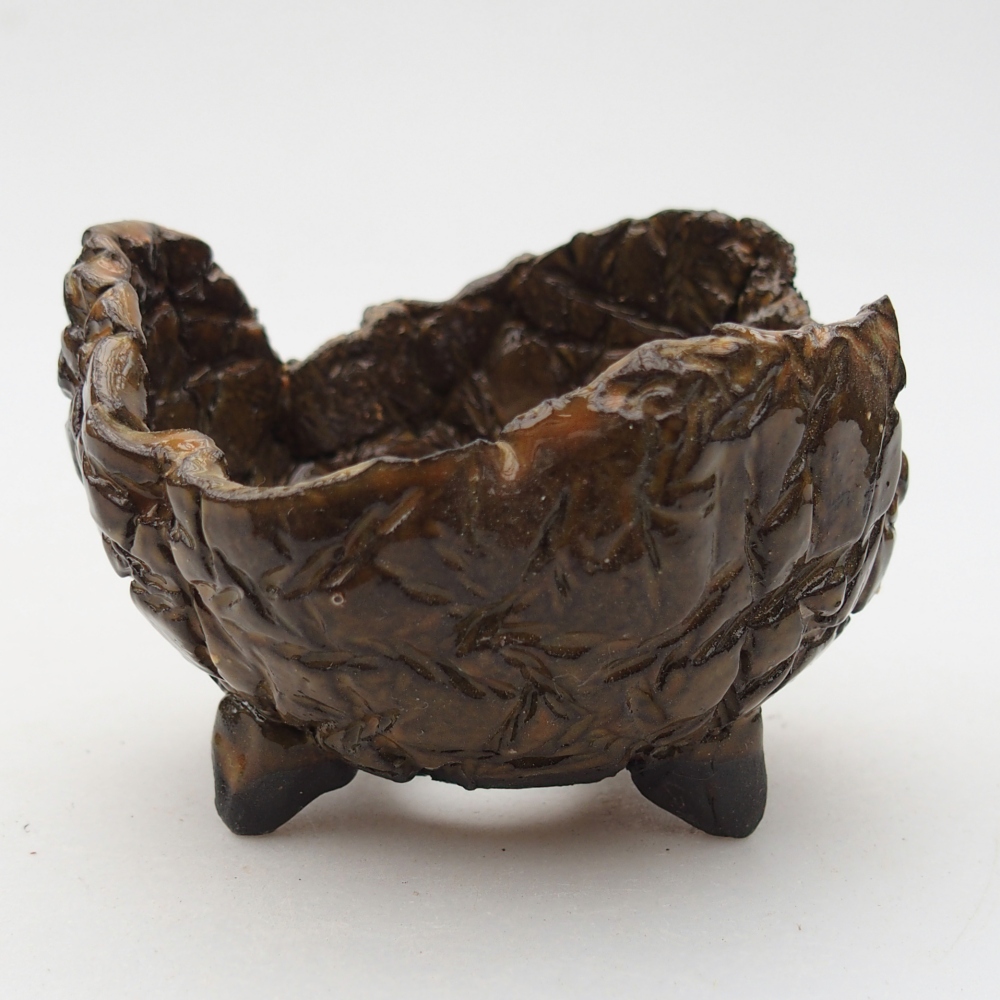 Keramická Skořápka  8,5 x 8,5 x 6 cm , barva hnědá