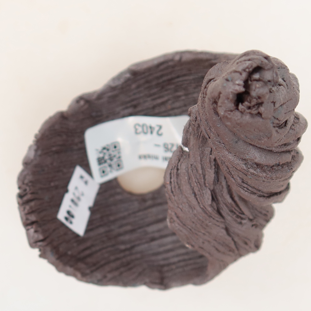 Keramická Skořápka  7,5 x 7,5 x 13 cm , barva hnědá