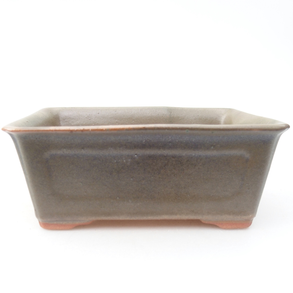 Keramická bonsai miska 13,5 x 10 x 5,5 cm, barva hnědá