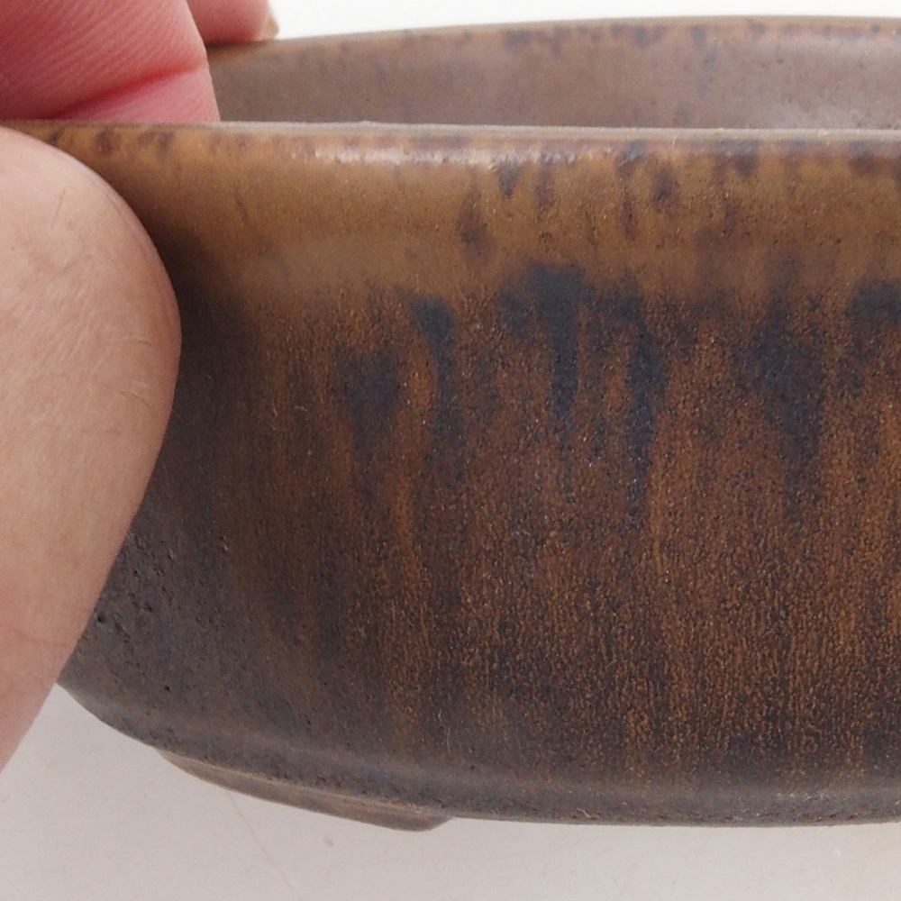 Bonsai miska H05 - 11 x 8 x 4 cm.  - hnědá