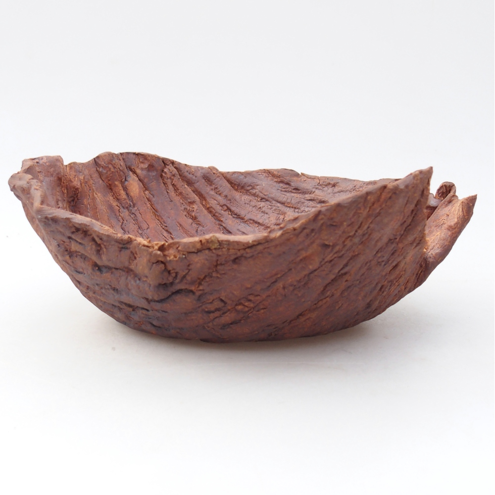 Keramická Skořápka  20 x 20 x 8 cm , barva hnědá