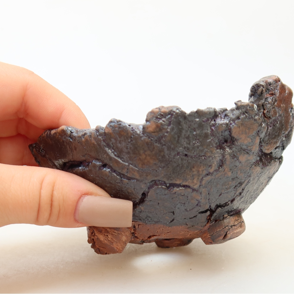 Keramická Skořápka  10,5 x 10,5 x 6 cm , barva hnědá