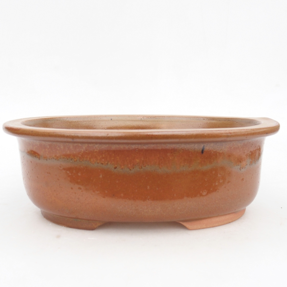 Keramická bonsai miska 23 x 19 x 7 cm, barva hnědá