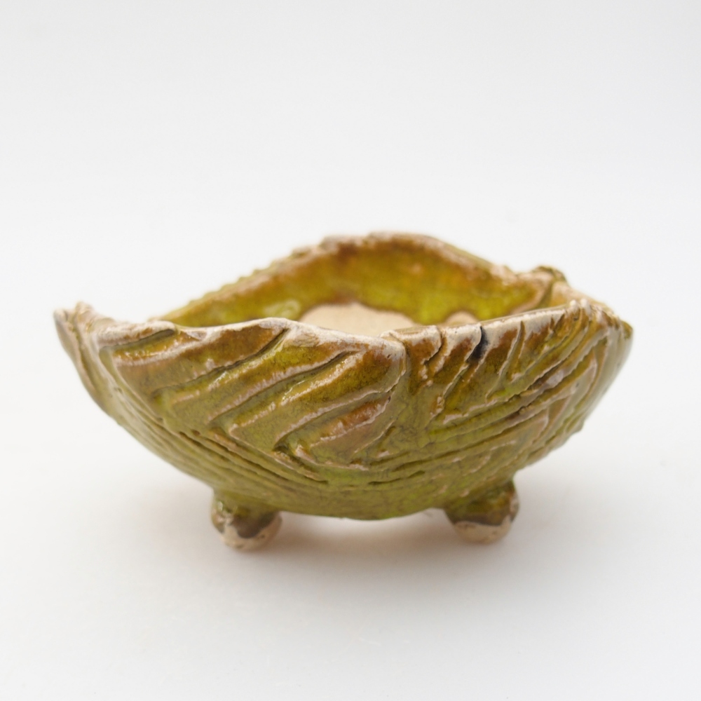 Keramická Skořápka  9 x 8,5 x 5 cm , barva žlutá