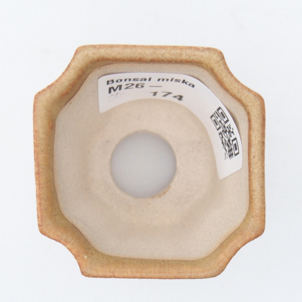 Mini bonsai miska 4,5 x 4,5 x 4 cm, barva hnědá