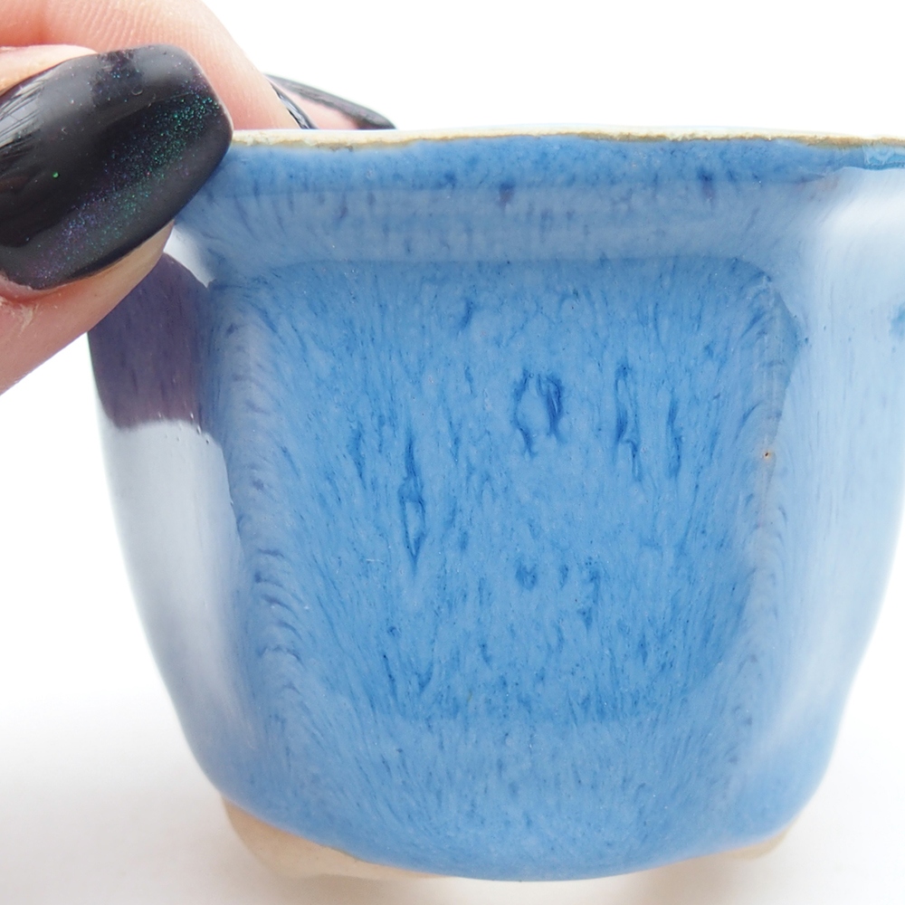 Mini bonsai miska 4 x 6,5 x 5 cm, barva modrá