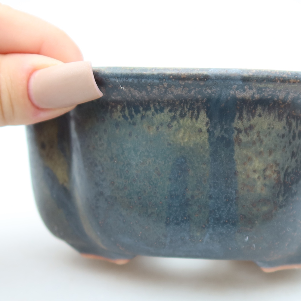 Keramická bonsai miska 13,5 x 11 x 6 cm, barva hnědá