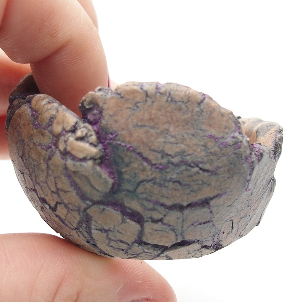 Keramická Skořápka  5,5 x 5 x 4 cm , barva fialová