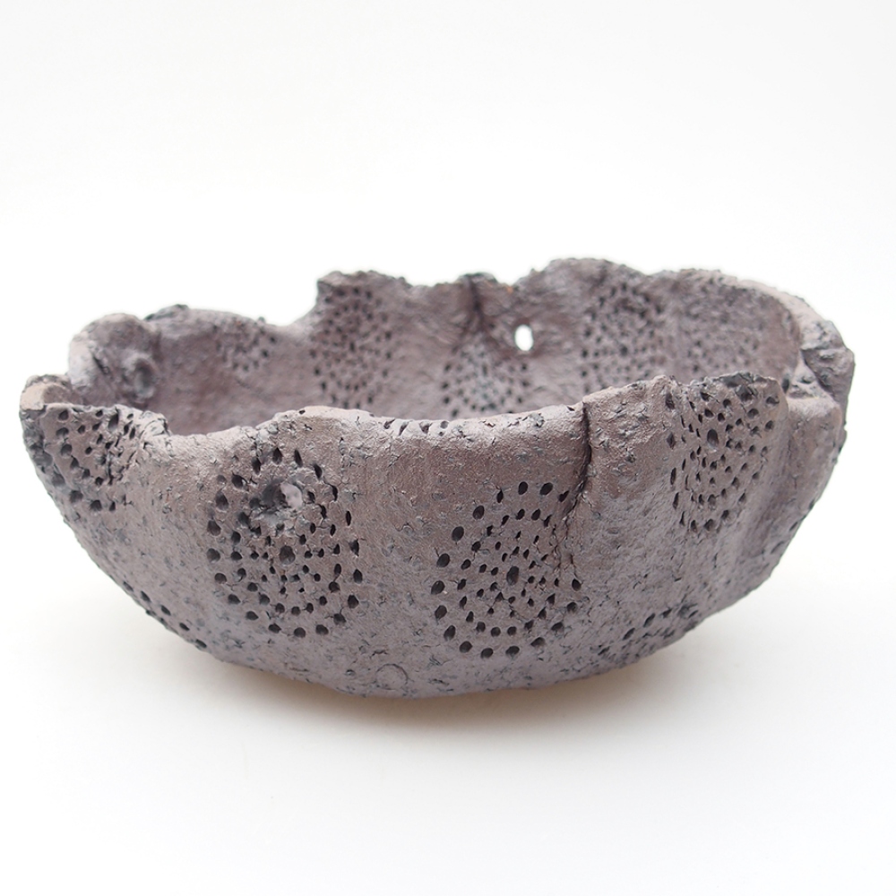 Keramická Skořápka  14 x 12 x 6,5 cm , barva kovová