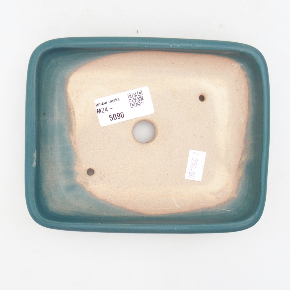 Keramická bonsai miska 17 x 14 x 3,5 cm, barva modrá