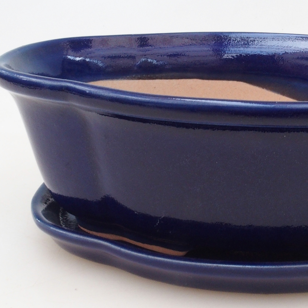 Bonsai miska + podmiska H75 - modrá