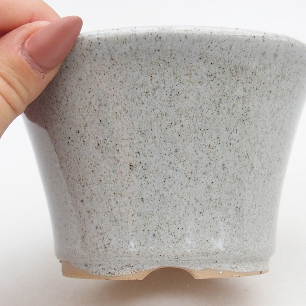 Keramická bonsai miska 11 x 11  x 7 cm, barva šedá