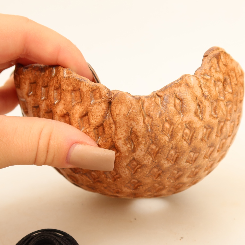 Keramická Skořápka na Kokedamu 12,5 x 12,5 x 8 cm , barva růžová