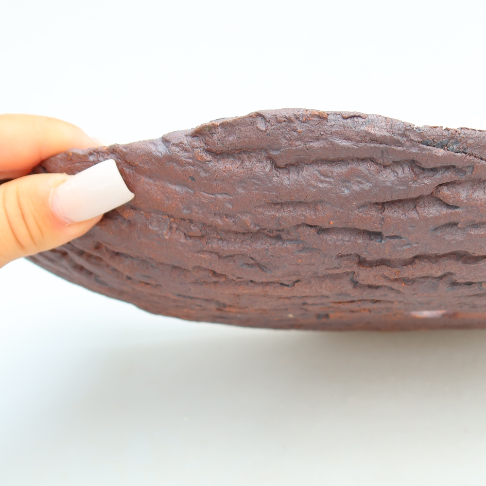 Keramická Skořápka  30 x 19,5 x 7 cm , barva hnědá