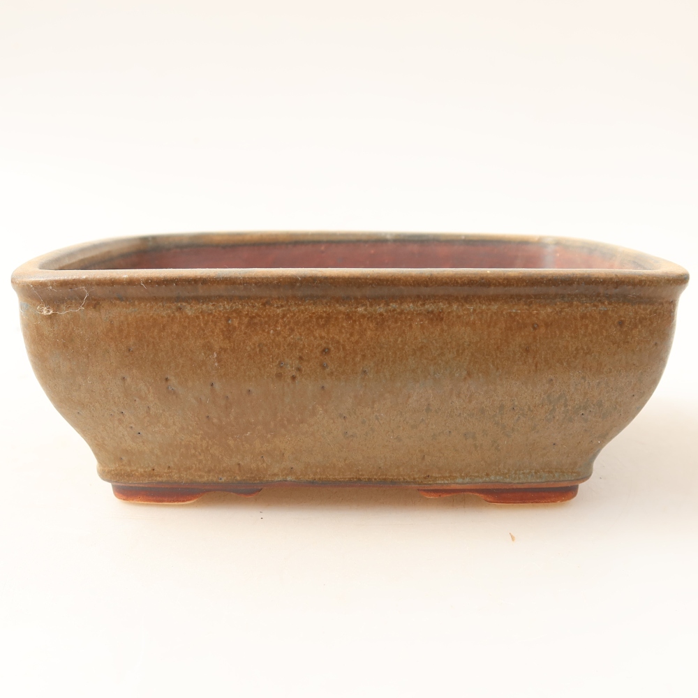 Keramická bonsai miska 15 x 12,5 x 5,5 cm, barva hnědá