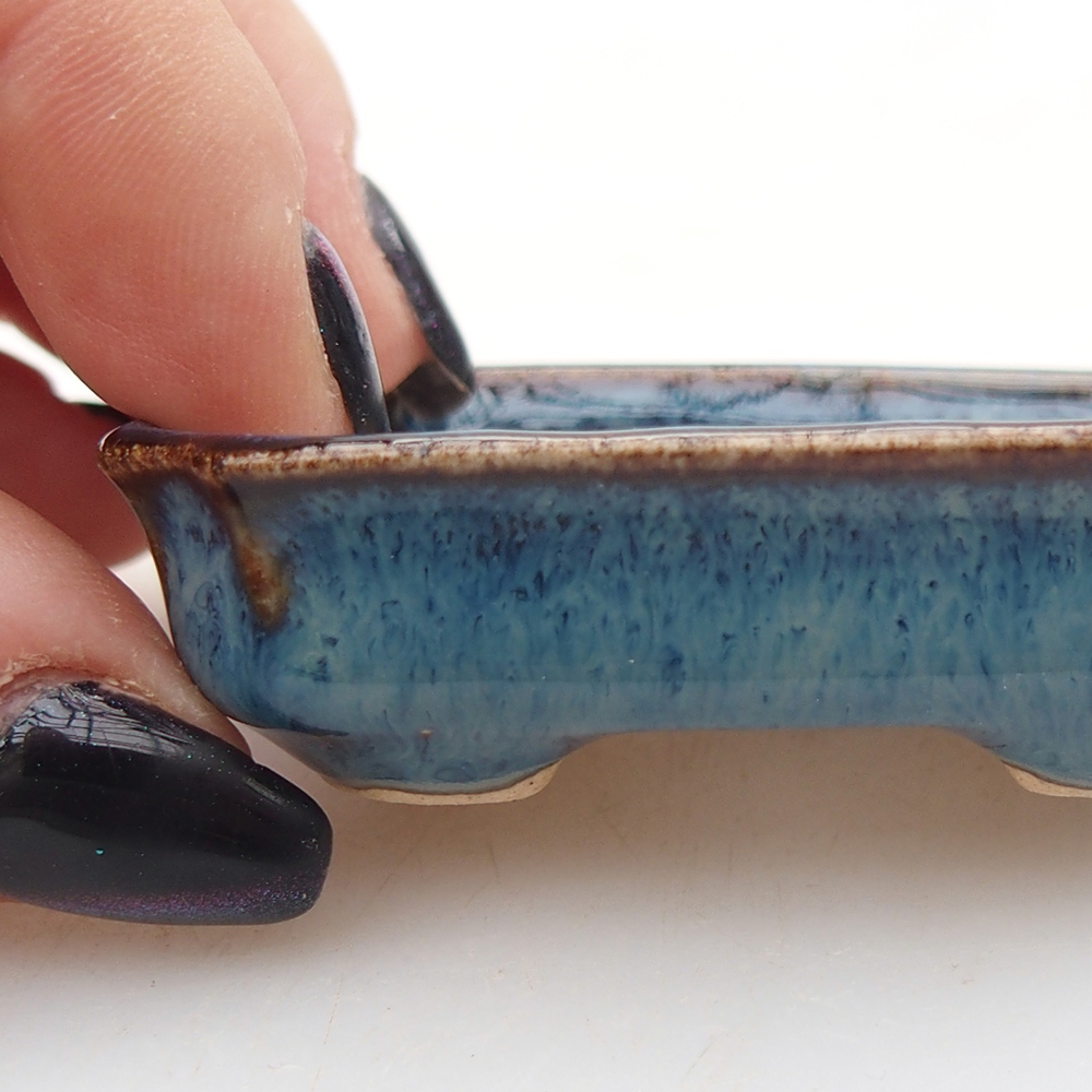 Mini bonsai miska 6 x 4 x 1,5 cm, barva modrá