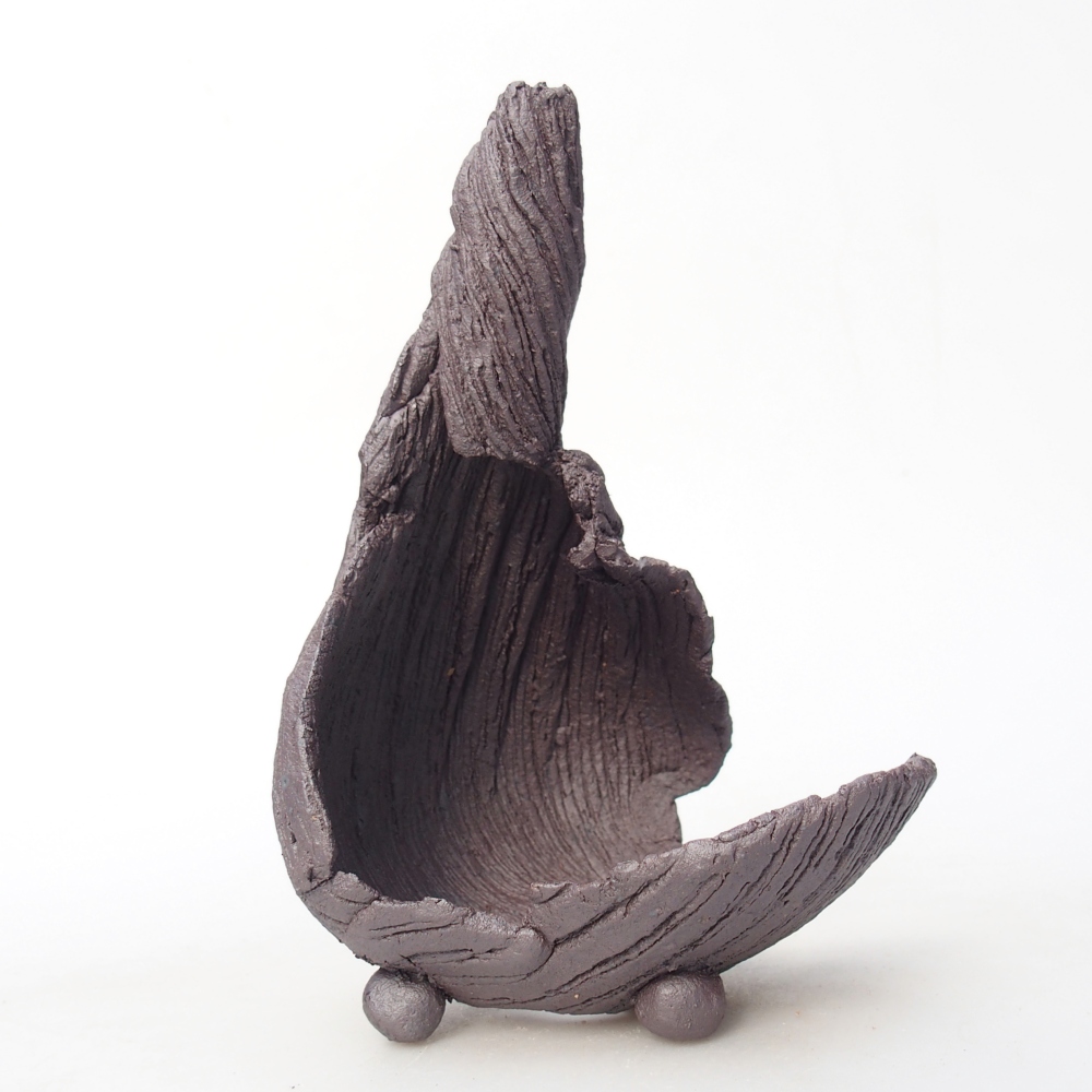 Keramická Skořápka 8 x 9 x 14 cm , barva kovová