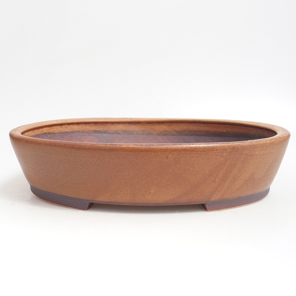 Keramická bonsai miska 28,5 x 24,5 x 6 cm, barva hnědá