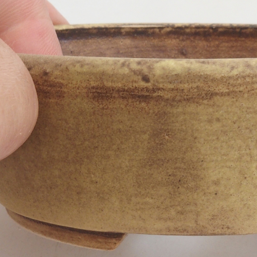 Keramická bonsai miska 9,5 x 8 x 3 cm, barva žlutá