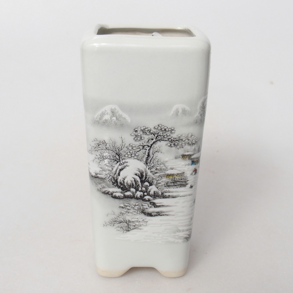 Keramická bonsai miska 5,5 x 5,5 x 12 cm, barva bílá
