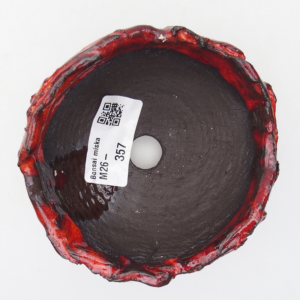 Keramická Skořápka 10 x 9 x 6,5 cm , barva červená