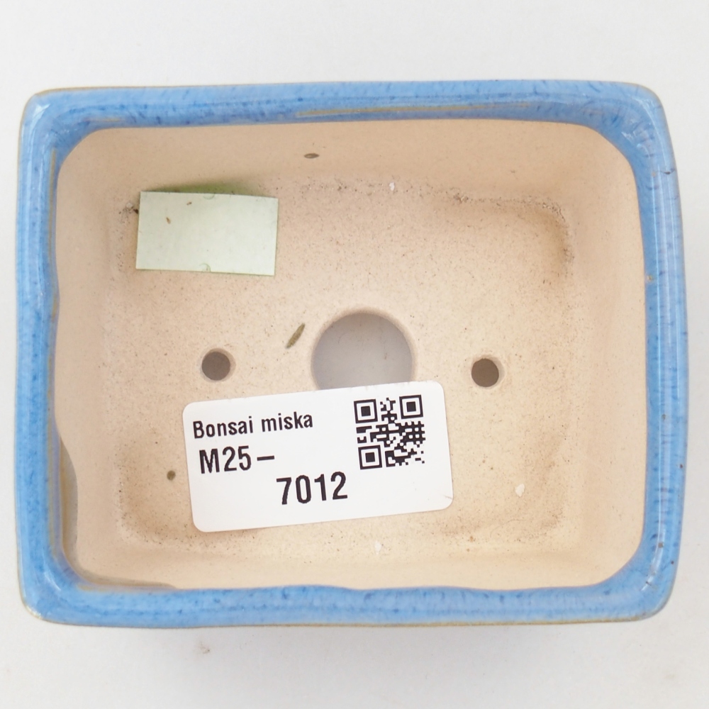 Keramická bonsai miska 9 x 7 x 4 cm, barva modrá