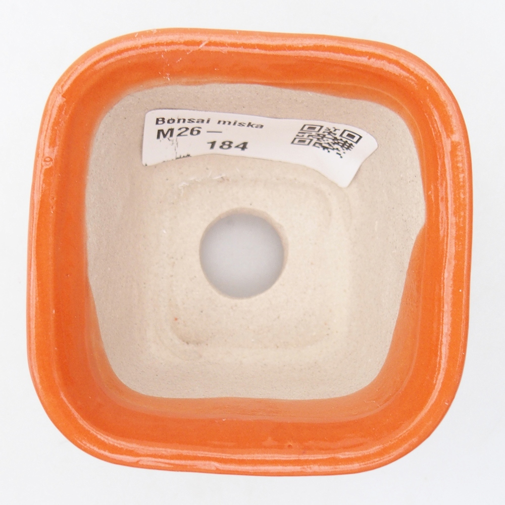 Mini bonsai miska 6,5 x 6,5 x 4,5 cm, barva oranžová