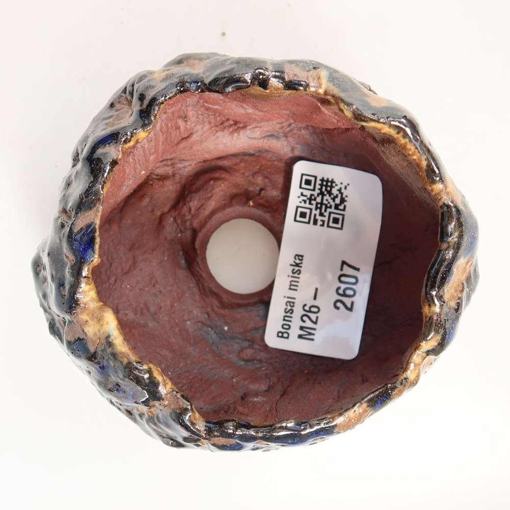 Keramická Skořápka  7 x 7 x 5,5 cm , barva modrohnědá