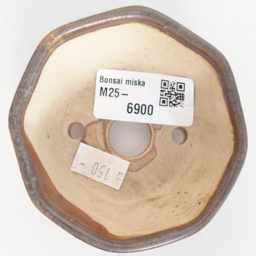 Keramická bonsai miska 8 x 7,5 x 4 cm, barva hnědá