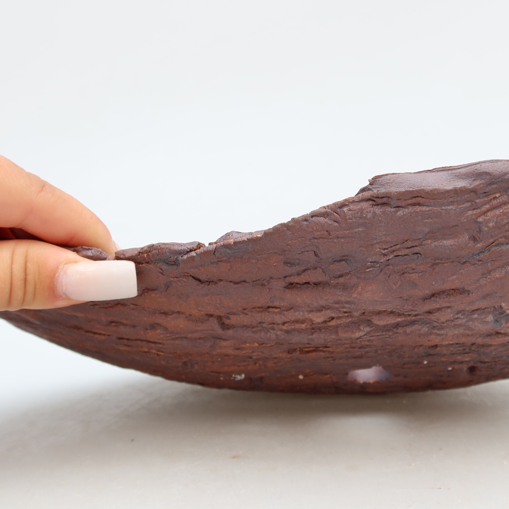 Keramická Skořápka  30,5 x 19 x 6 cm , barva hnědá