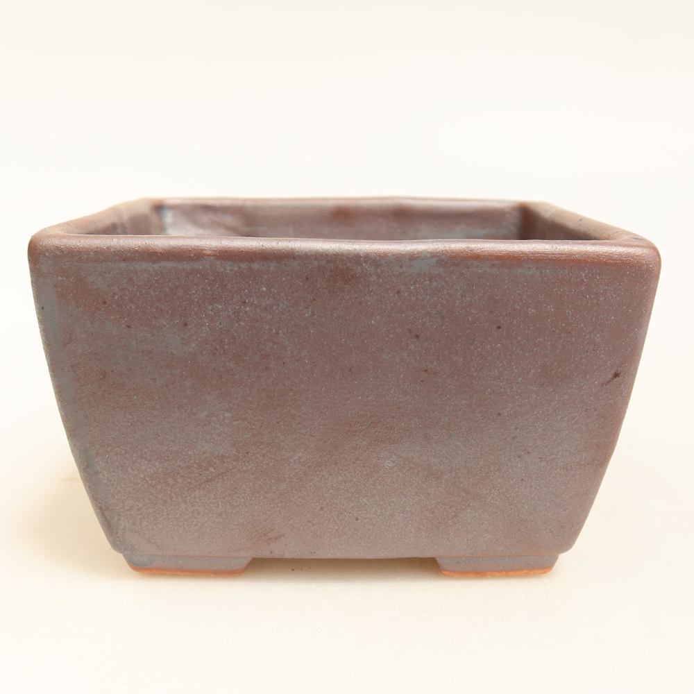 Keramická bonsai miska 10,5 x 10,5 x 6,5 cm, barva kovová