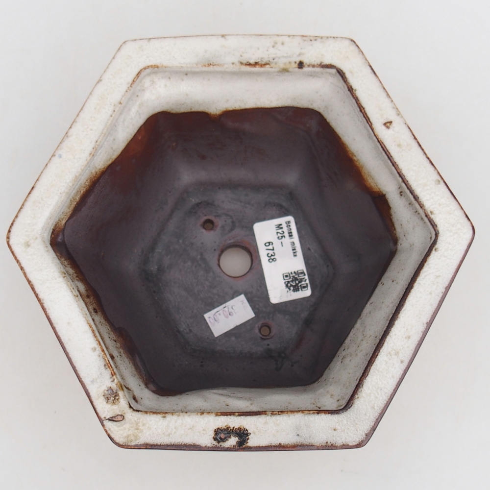 Keramická bonsai miska 18,5 x 16,5 x 9 cm, barva bílá