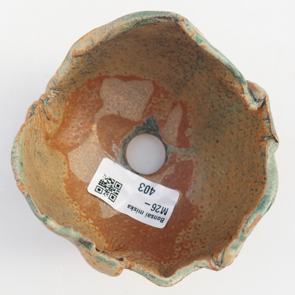 Keramická Skořápka 9,5 x 8,5 x 7,5 cm , barva hnědozelená