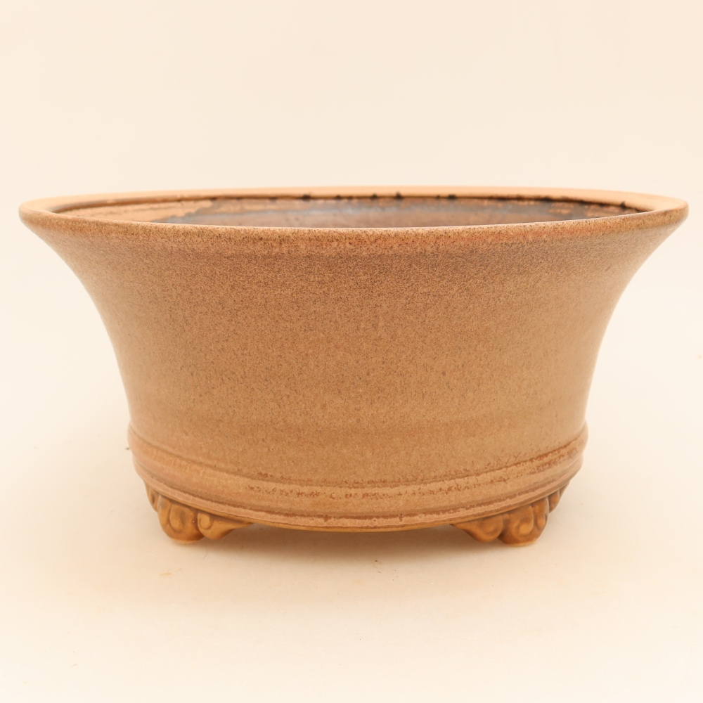 Keramická bonsai miska 24,5 x 24,5 x 11 cm, barva růžová