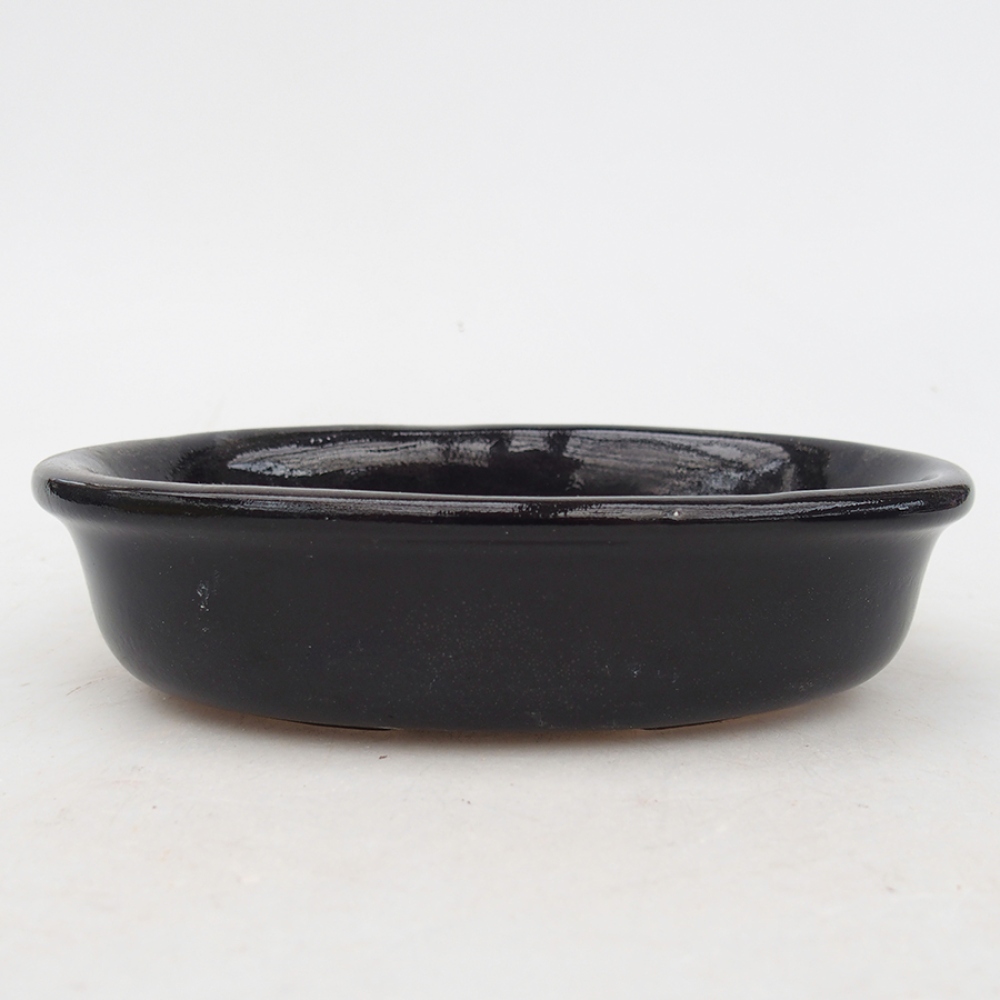 Keramická bonsai miska 15 x 11 x 3,5 cm, barva černá