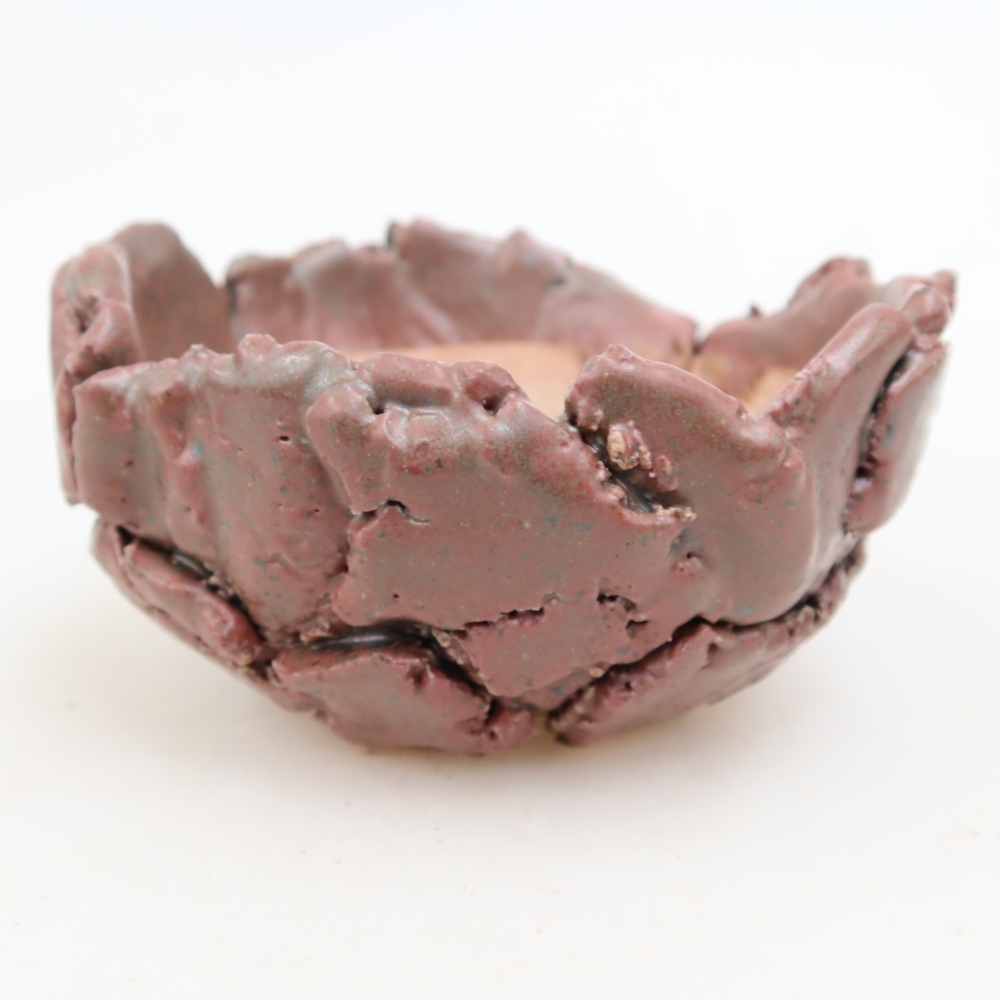Keramická Skořápka  10,5 x 10,5 x 6 cm , barva růžová
