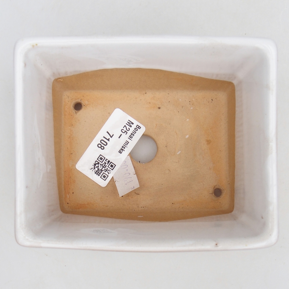 Keramická bonsai miska 11,5 x 9,5 x 6 cm, barva bílá