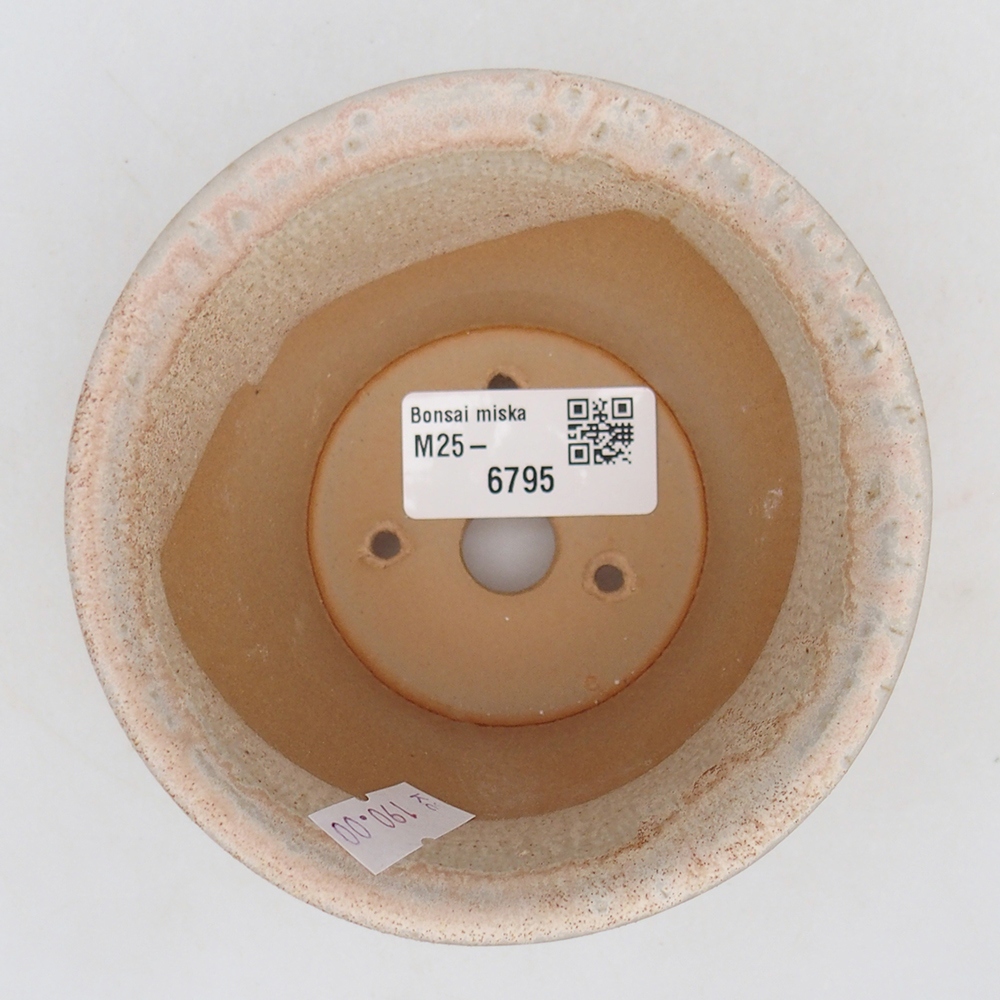 Keramická bonsai miska 11 x 11  x 7 cm, barva béžová