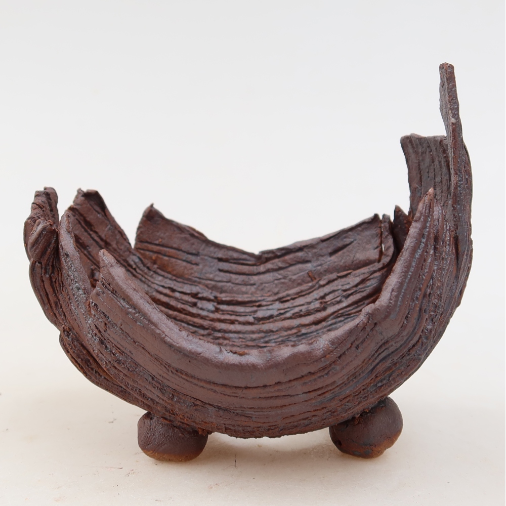 Keramická Skořápka  9,5 x 8,5 x 9 cm , barva hnědá