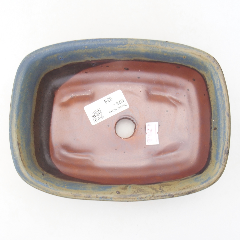 Keramická bonsai miska 18,5 x 13,5 x 5 cm, barva modrá